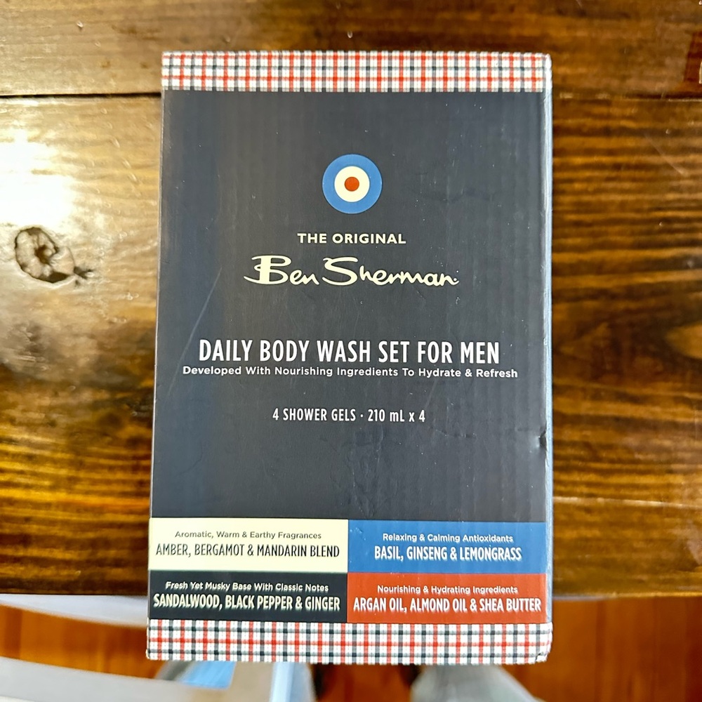 NEW in original box Ben Sherman body wash set for men